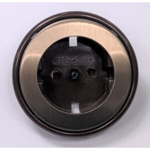 TAPA ENCHUFE 2P + TT BRONCE MARRÓN BERKER STARPOINT 21679