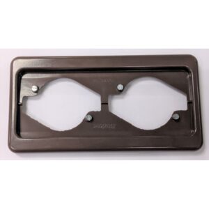 PLACA DE 2 ELEMENTOS HORIZONTAL MARRÓN BERKER MODUL MB 136303