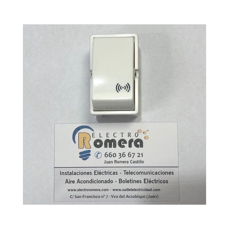 PULSADOR BLANCO CON SÍMBOLO 3053N-B