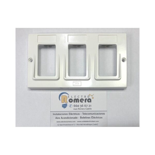 PLACAS PANEL PARA 3 ELEMENTOS BLANCO METROPOLI 3088B