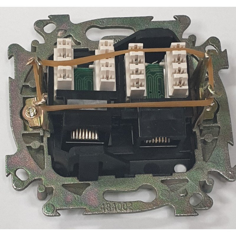 TOMA DOBLE  RJ45 CAT5 sin apantallamiento GARRAS 30298.99