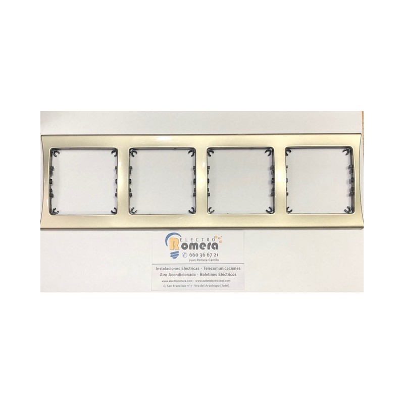 MARCO EMBELLECEDOR 4 ELEMENTOS SM180 TITANIO 70408.22 EUNEA