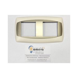 PLACA 2 ELEMENTOS MARFIL/TITANIO EUNEA MASTER SM-100  40464.522