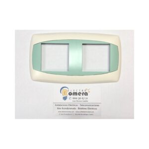 PLACA 2 ELEMENTOS MARFIL/TITANIO EUNEA MASTER SM-100  40464.548