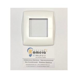 PLACA DE 1 ELEMENTOS BLANCO SM100 CON EMBELLECEDOR 40403.18