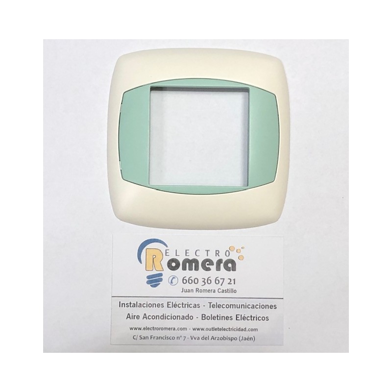 PLACA DE 1 ELEMENTOS MARFIL MARFIL/VERDE SM-100 MASTER 40462.548