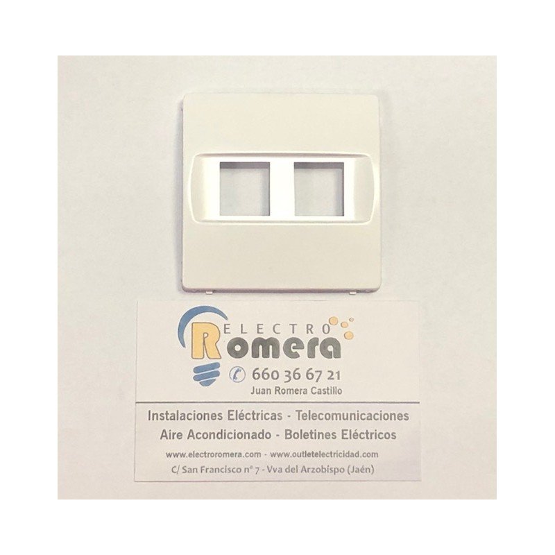 TAPA TOMA TELEFONO DOBLE BLANCO POLAR SM-180 EUNEA 70994.18
