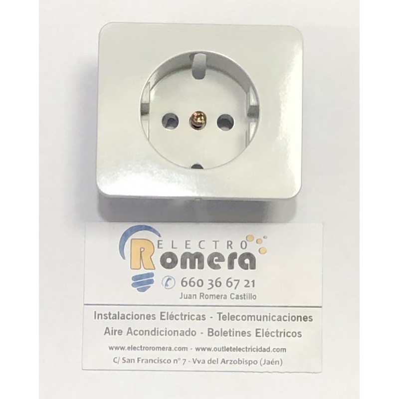 TAPA ENCHUFE GRIS CLARO DISCO K 237/5 SINTRA 587086