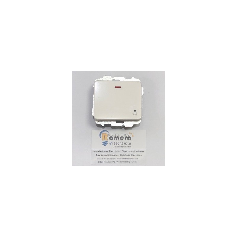 PULSADOR SIMBOLO LUZ CON LUMINOSO 10A 250V S/G 237/6LGF COLOR BLANCO SINTRA 585782