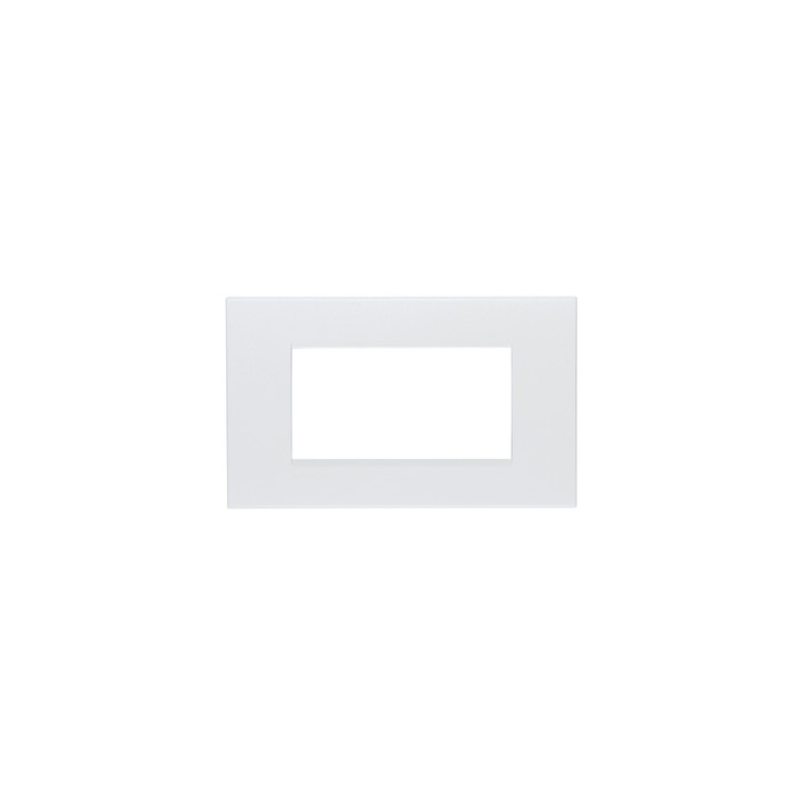 PLACA COLOR BLANCO CLARO PARA 4 ELEMENTOS ESTRECHOS O 2 ANCHOS BTICINO LIGHT N4804LB