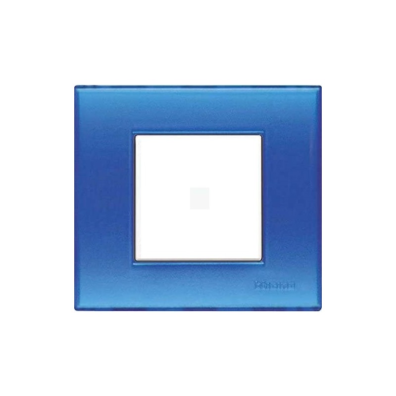 PLACA COLOR AZUL GEL 2 MÓDULOS BTICINO LIGHT N4802BJ