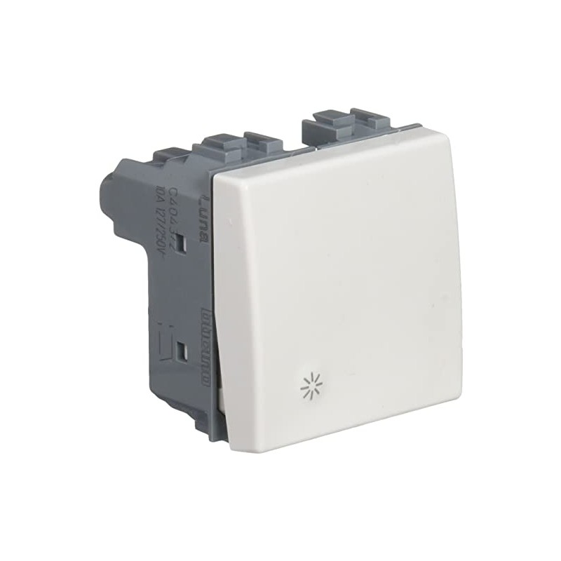 PULSAD PULSADOR LUZ 2 MÓDULOS 10A 250V C4043/2 BTICINO LUNA C4043/2