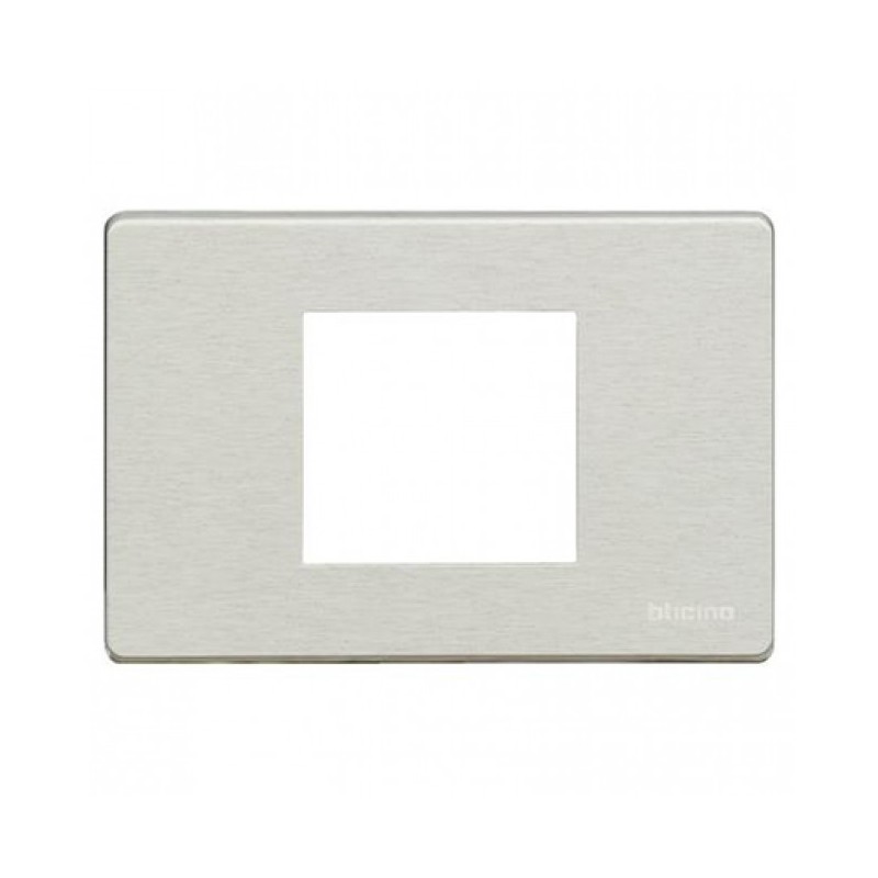PLACA DE ALUMINIO OXIDAD 2 MÓDULOS ESTRECHOS O 1 ANCHO BTICNO MAGIC 503/23A/X