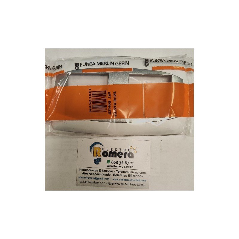 PLACA 2 ELEMENTOS BLANCO/ALUMINIO EUNEA MASTER SM-100 40464.829