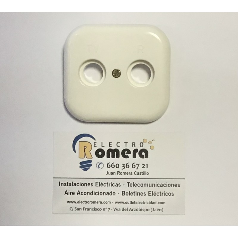 PLACA TOMA TV BLANCO ALPINO NIESSEN SERIE LX 7250 BA