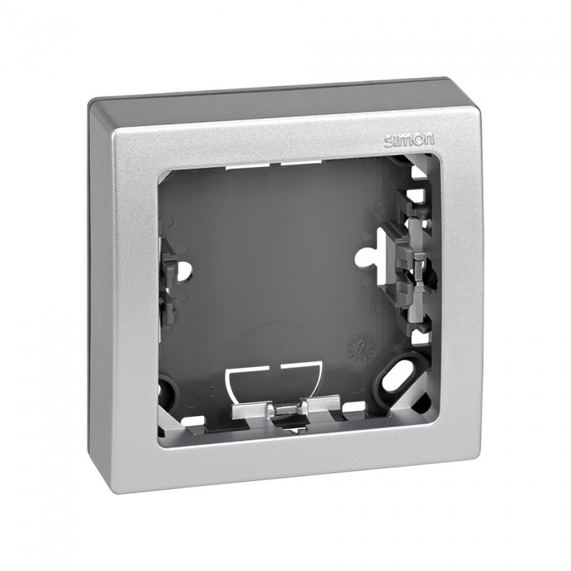 Marco con base para 1 elemento aluminio Simon 73 Loft 75*75 73610-63