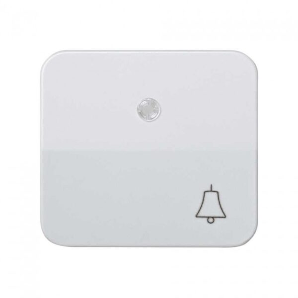 TECLA PULSADOR CAMPANA CON VISOR INCOLORO COLOR BLANCO NIEVE 73015-30 SIMON 1 TECLA PULSADOR CAMPANA CON VISOR INCOLORO COLOR BLANCO NIEVE 73015-30 SIMON