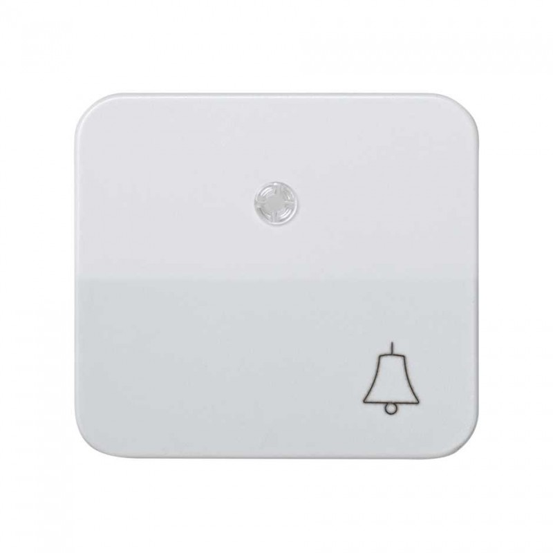 TECLA PULSADOR CAMPANA CON VISOR INCOLORO COLOR BLANCO NIEVE 73015-30 SIMON 1 TECLA PULSADOR CAMPANA CON VISOR INCOLORO COLOR BLANCO NIEVE 73015-30 SIMON