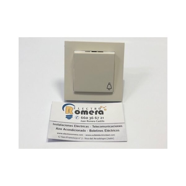 PULSADOR CAMPANA CON MARCO 46106.02 EUNEA BLANCO