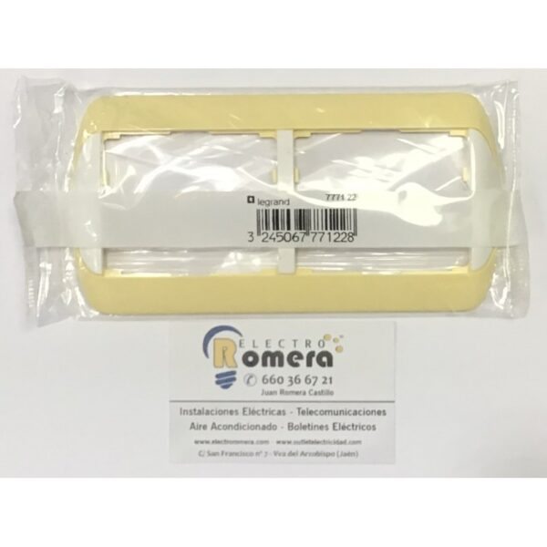 MARCO DE 2 ELEMENTOS LEGRAND GALEA 7771 22 AMARILLO