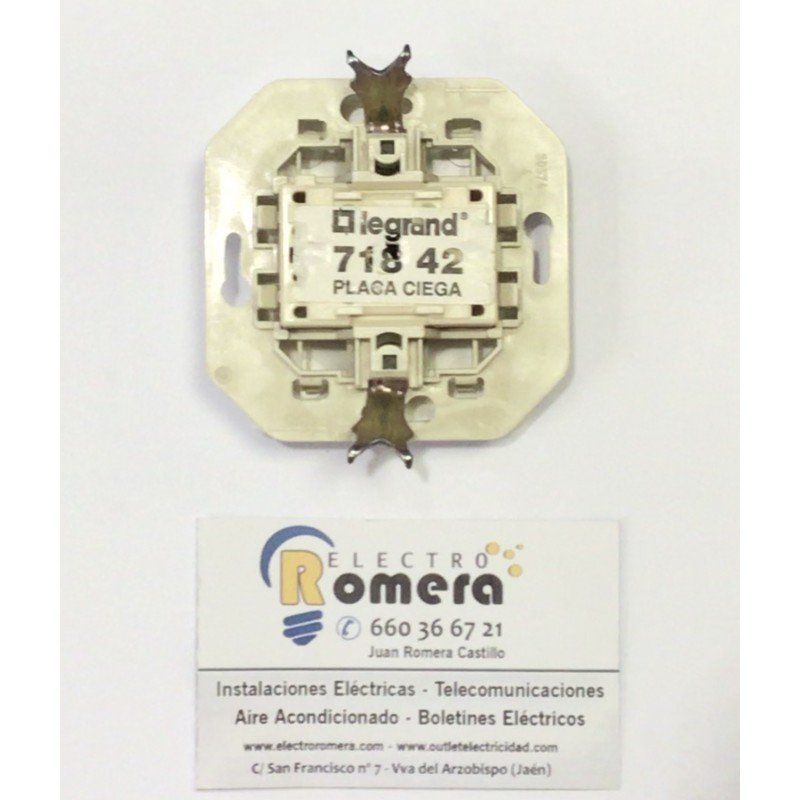 PLACA CIEGA BLANCO 10A 250V 718 42 LEGRAND DECOR