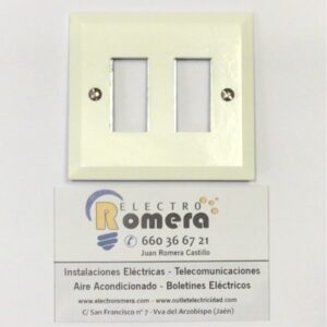 TAPA / PLACA 2 ELEMENTOS 422 BLANCO