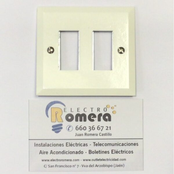TAPA / PLACA 2 ELEMENTOS 422 BLANCO