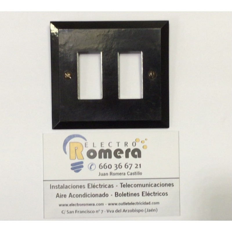 TAPA / PLACA 2 ELEMENTOS 422 MARRON OSCURO