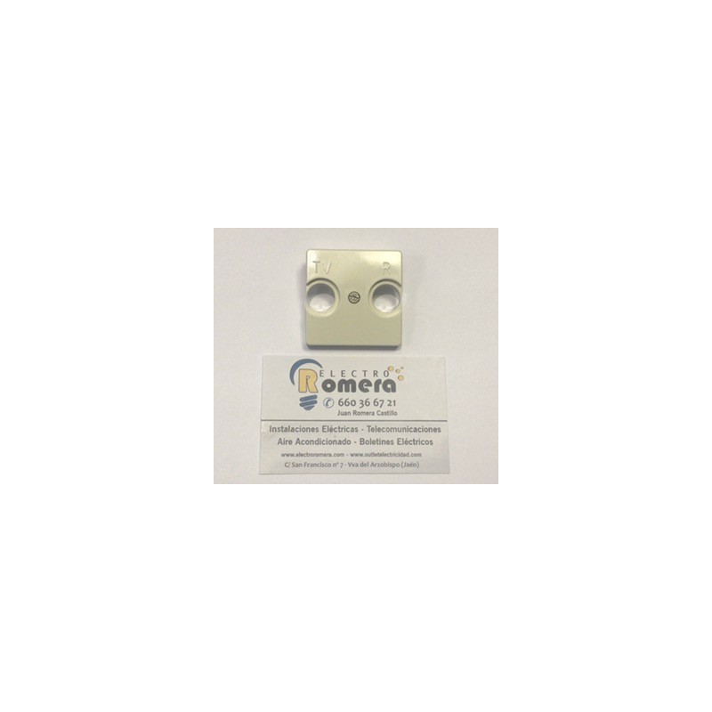 TAPA TOMA TV-R SERIE STYLO BLANCO MARFIL 2250.8 BM