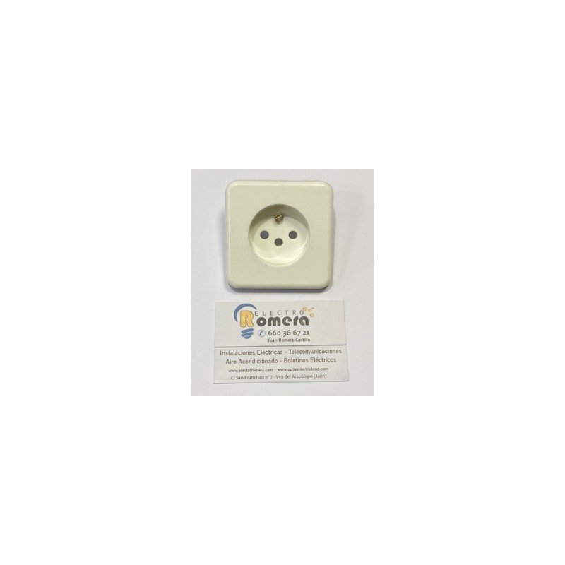 TAPA BLANCA PARA Base 2P + T (TT francés) 10071 BJC IBIZA