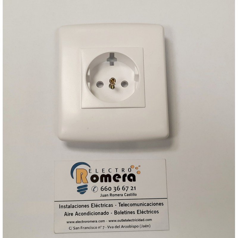 CARATULA MONOBL O TAPA BASE 2P+TTL 10/16A 250V EUNEA MERLIN GERIN BLANCO POLAR 40040.18