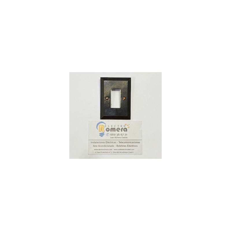 PLACA 1 ELEMENTO MARRON NIESSEN 400 REF.421