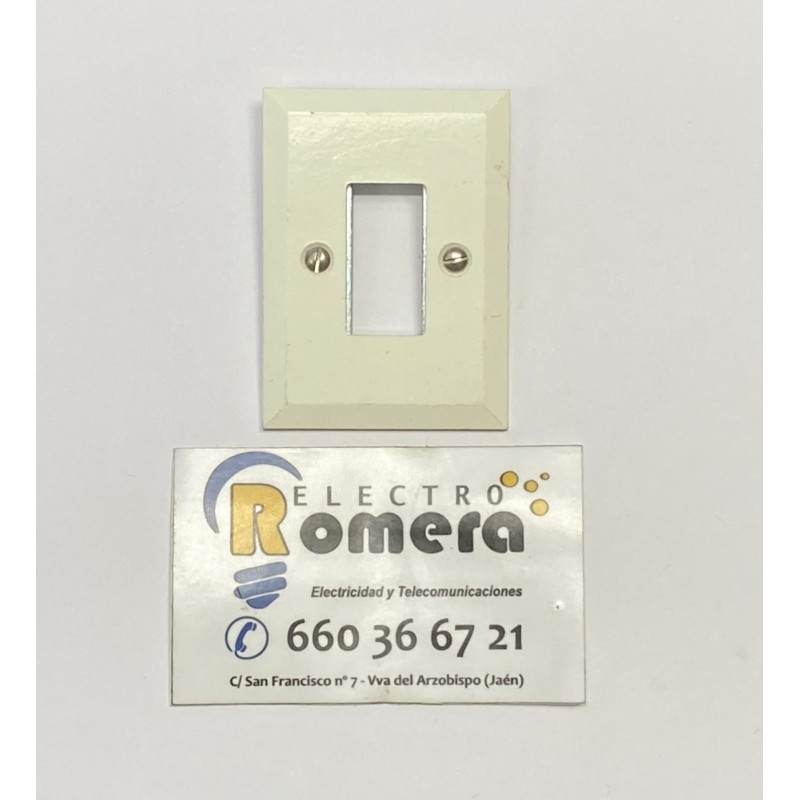 PLACA 1 ELEMENTO BLANCO NIESSEN 400 REF. 421 REACONDICIONADO