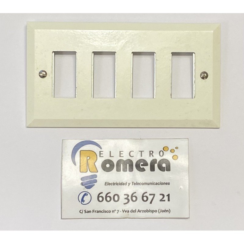 PLACA 4 ELEMENTOS BLANCO NIESSEN 400 REF. 424