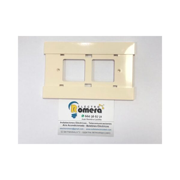 PLACA RECTANGULAR 2 ELEMENTOS MARFIL 138 1 PLACA RECTANGULAR 2 ELEMENTOS MARFIL 138
