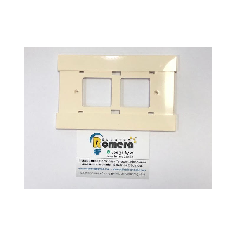 PLACA RECTANGULAR 2 ELEMENTOS MARFIL 138
