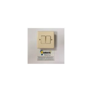 CONMUTADOR + CONMUTADOR COLOR MARFIL SERIE IMPACT PLASTIMETAL 9632
