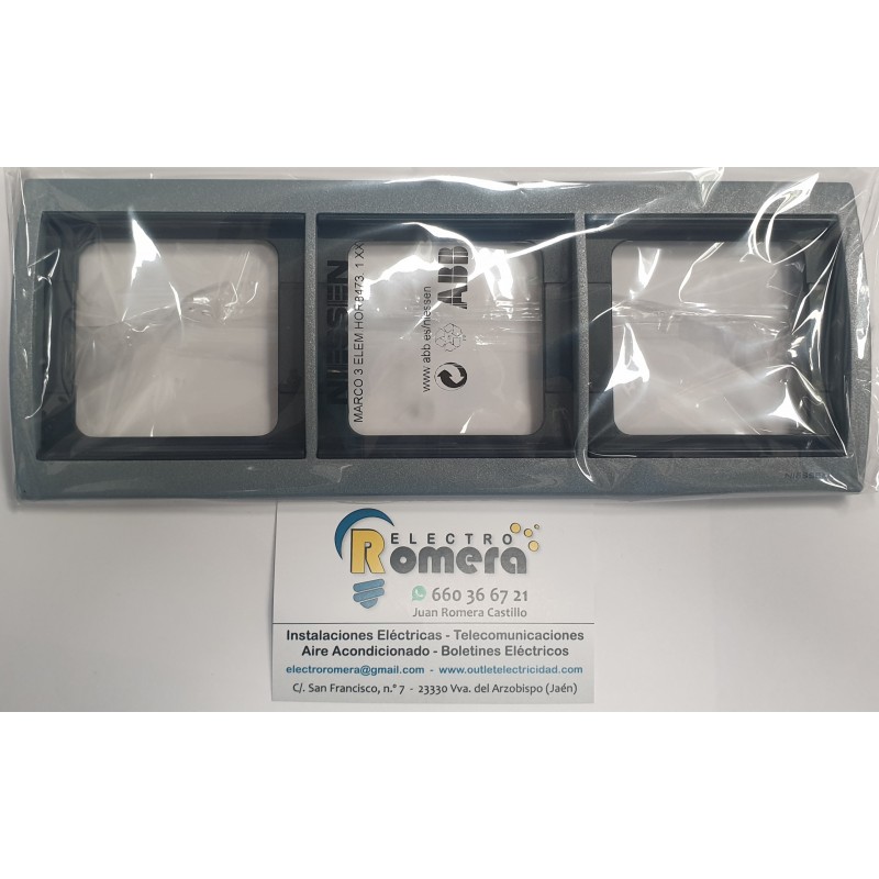 MARCO 3 ELEMENTOS HORIZONTAL OLAS GRIS ARTICO 8473.1 GA