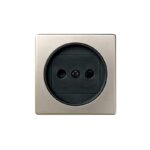 TAPA ENCHUFE 2P CON DISPOSITIVO DE SEGURIDAD CAVA MATE- GRAFITO 82040-34