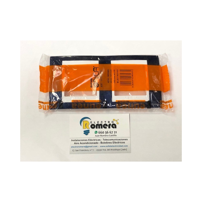 MARCO 2 ELEMENTOS AZUL INDIGO Y BLANCO EUNEA UNICA U6.004.842