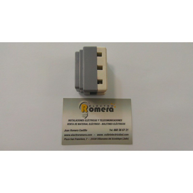 BASE ENCHUFE II CON TT EUNEA METROPOL GRIS 3013 G