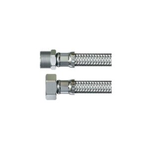 Latiguillo flexible de acero galvanizado macho-hembra 1'' 40cm uso industrial River 441