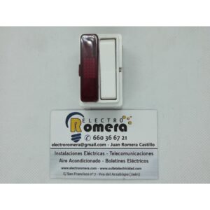 INTERRUPTOR BLANCO MAS PILOTO ROJO 3059 B REACONDICIANADO