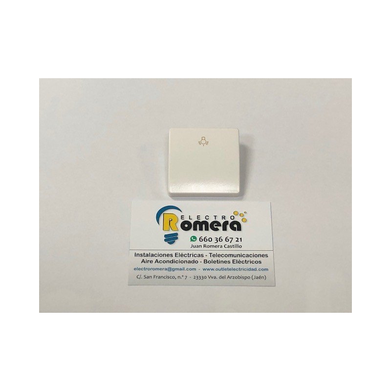 TECLA CON SIMBOLO DE LUZ BLANCO ALPINO NIESSEN STYLO
