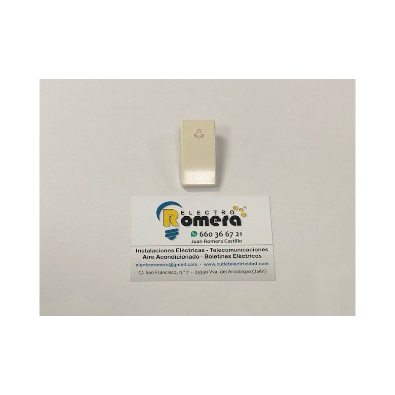 TECLA CON SIMBOLO DE LUZ ESTRECHA 1 MODULO NIESSEN STYLO BLANCO MARFIL