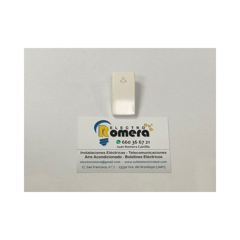 TECLA SIMBOLO DE LUZ ESTRECHA 1 MODULO NIESSEN STYLO BLANCO ALPINO