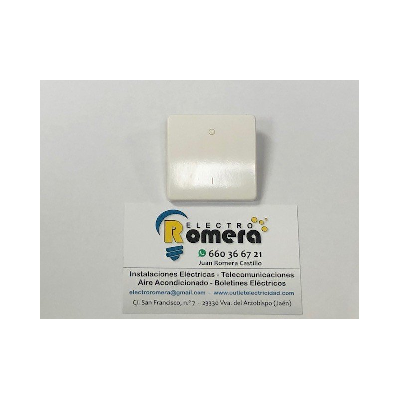 TECLA PARA INTERRUPTOR BIPOLAR NIESSEN STYLO BLANCO ALPINO