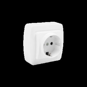 Base fija 2P+T, 16A 250V~. Dimensiones 74x72x42 MUR60U