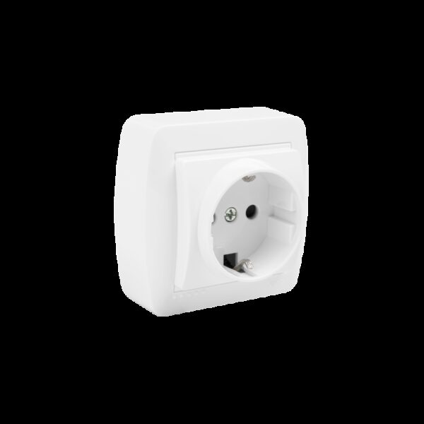 Base fija 2P+T, 16A 250V~. Dimensiones 74x72x42 MUR60U