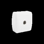 Toma de señal única para TV. Dimensiones 74x72x28. MUR94U